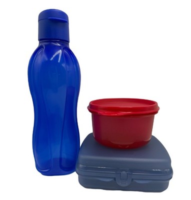 Tupperware Eco Water Bottle Sandwich Keeper Snack Containers Set