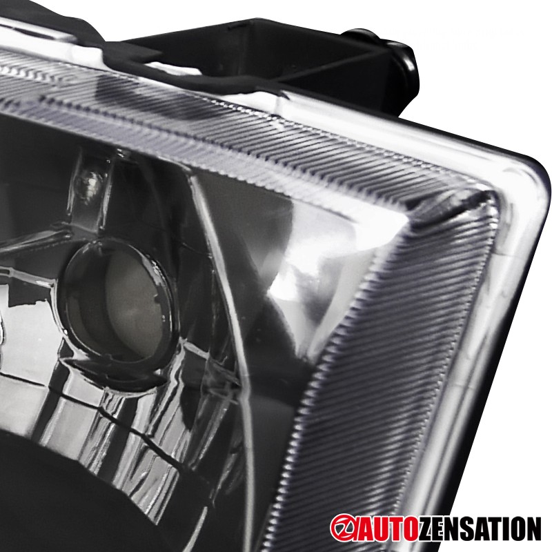 Fit 1999-2004 Ford F250 F350 F450 Excursion Black Headlights Head Lamps 99-04