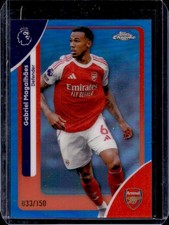 2026 Topps Chrome Premier League Gabriel Magalhaes Blue Refractor #/150 Arsenal