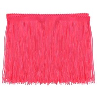 5 Yards 6 Zoll Chainette Fransenbesatz Quaste NäHbesatz,Fluoreszierendes Rosa