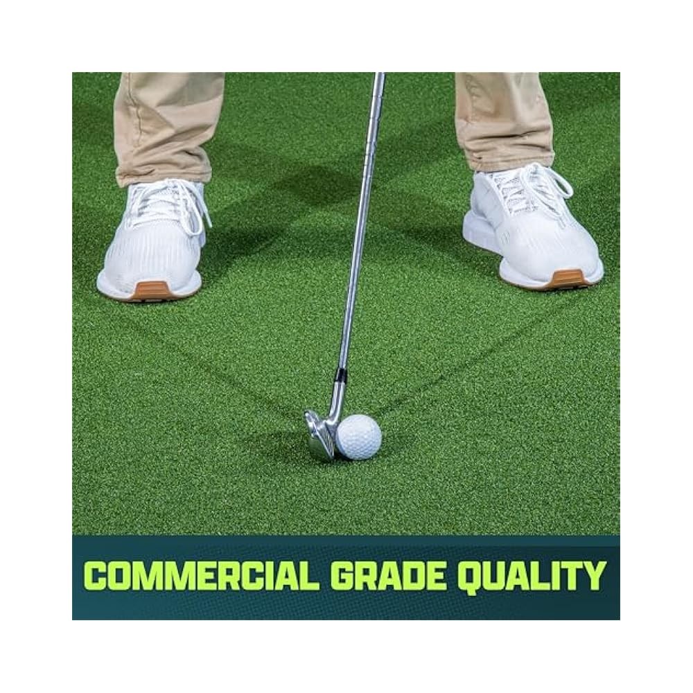 GoSports 6 ft Golf Simulator Turf 15 mm ELITE Golf Mat for Indoor Home Setups