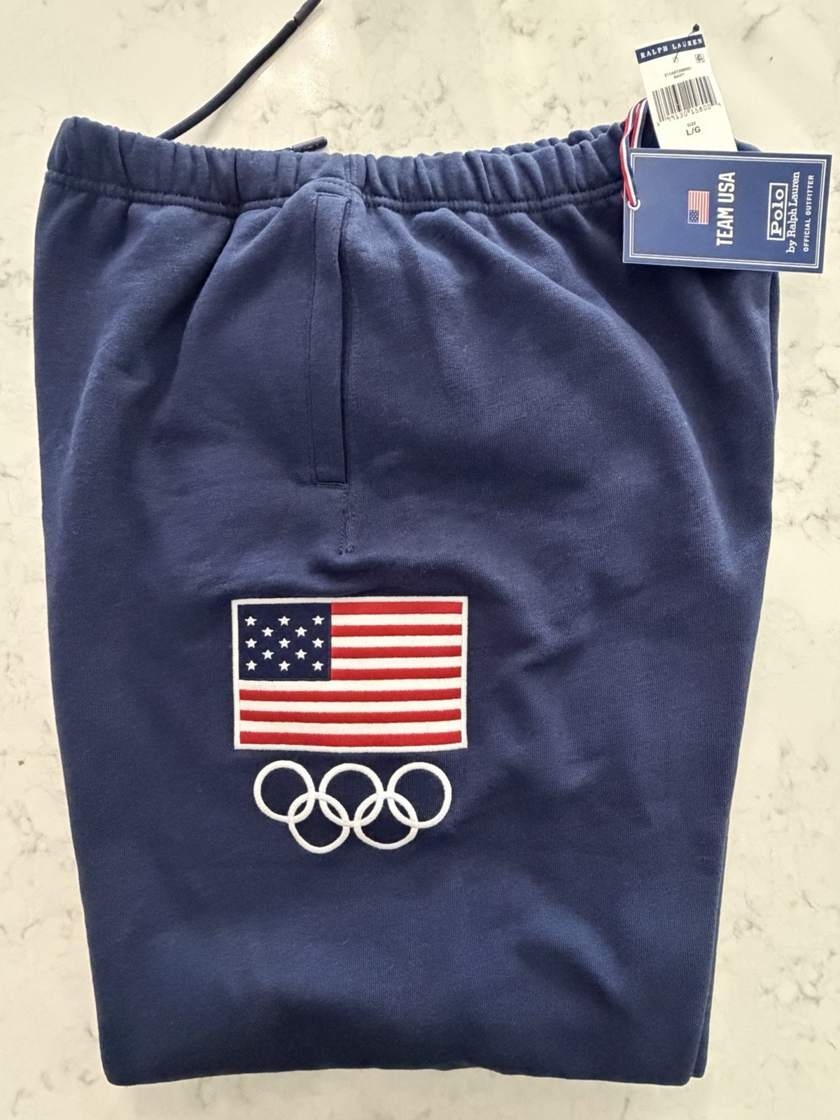 Polo Ralph Lauren Fleece Sweatpants Team USA Olympic Unisex Size LARGE L NWT