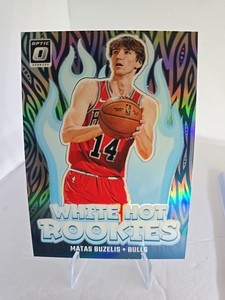 2024-25 Panini Donruss Optic Matas Buzelis White Hot Rookies #10 Holo Prizm