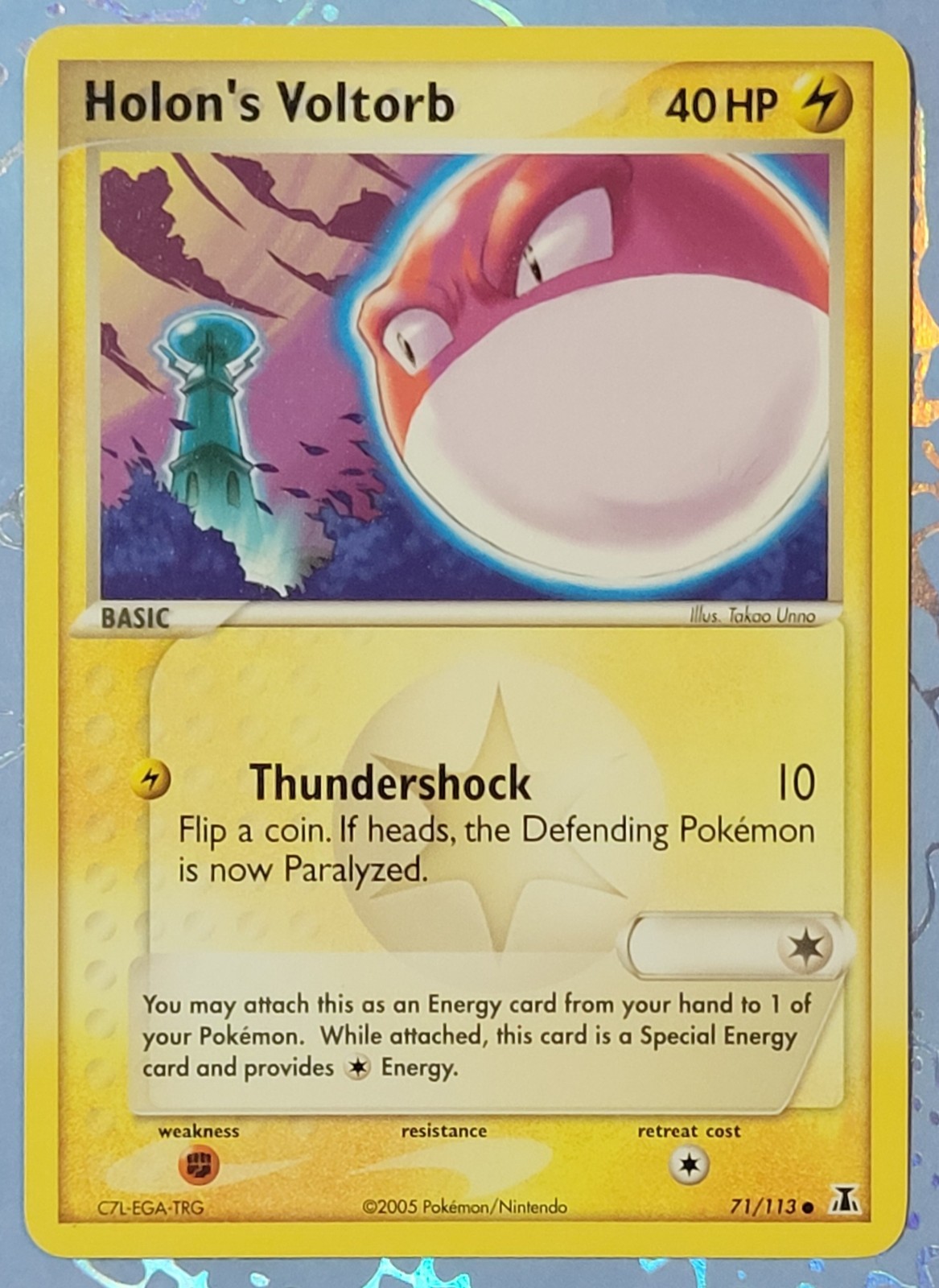 Holon's Voltorb 71/113 EX Delta Species Pokemon Card NM