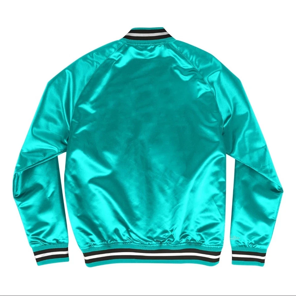 Mens Mitchell & Ness NBA Spurs Teal Lightweight Satin Jacket Size XL - Image 2 of 2