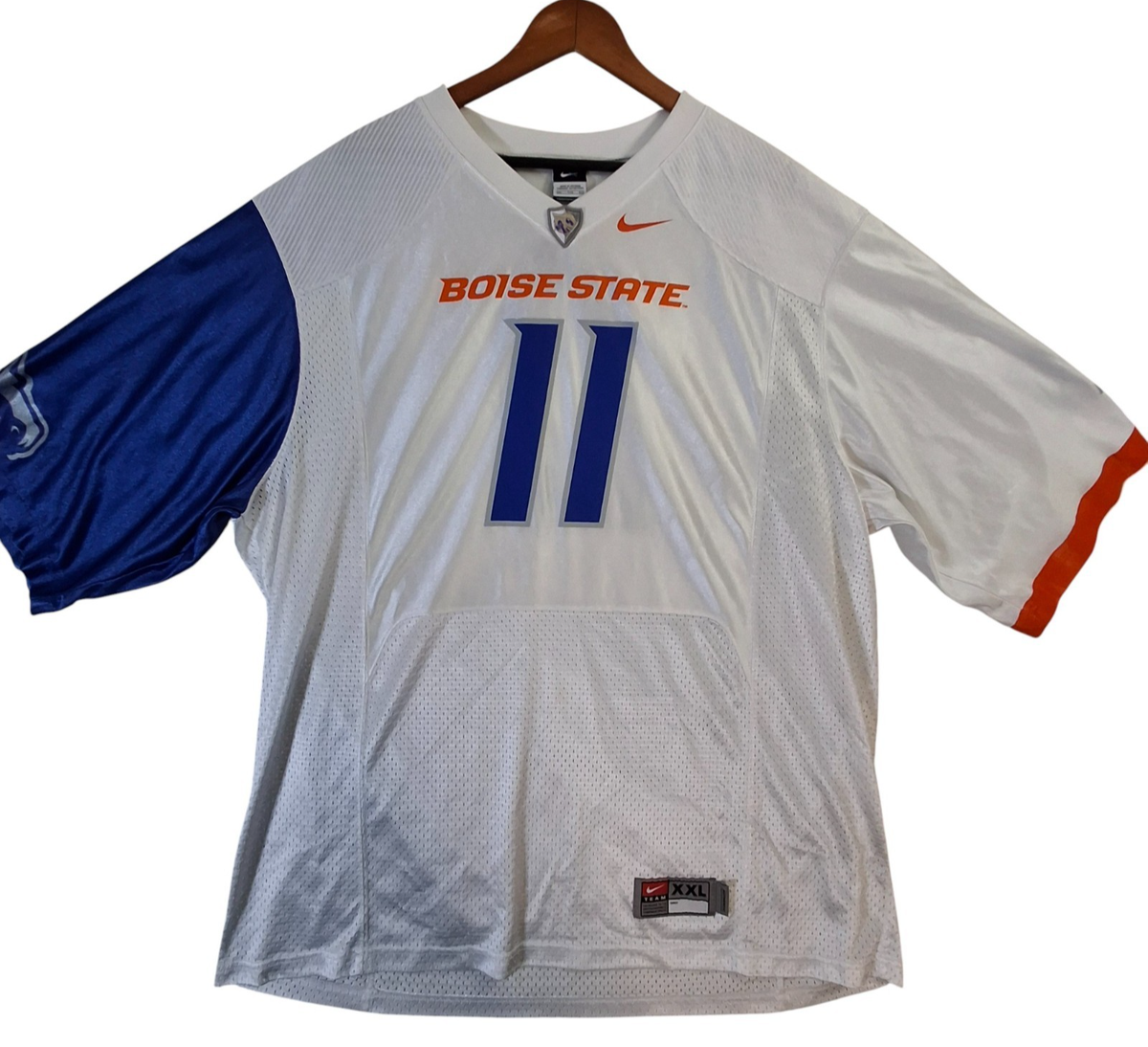 リデル　スピードアイコンL（NCAA Boise State Broncos） Nike Boise State Broncos Jersey Mens 2XL White Blue NCAA Football