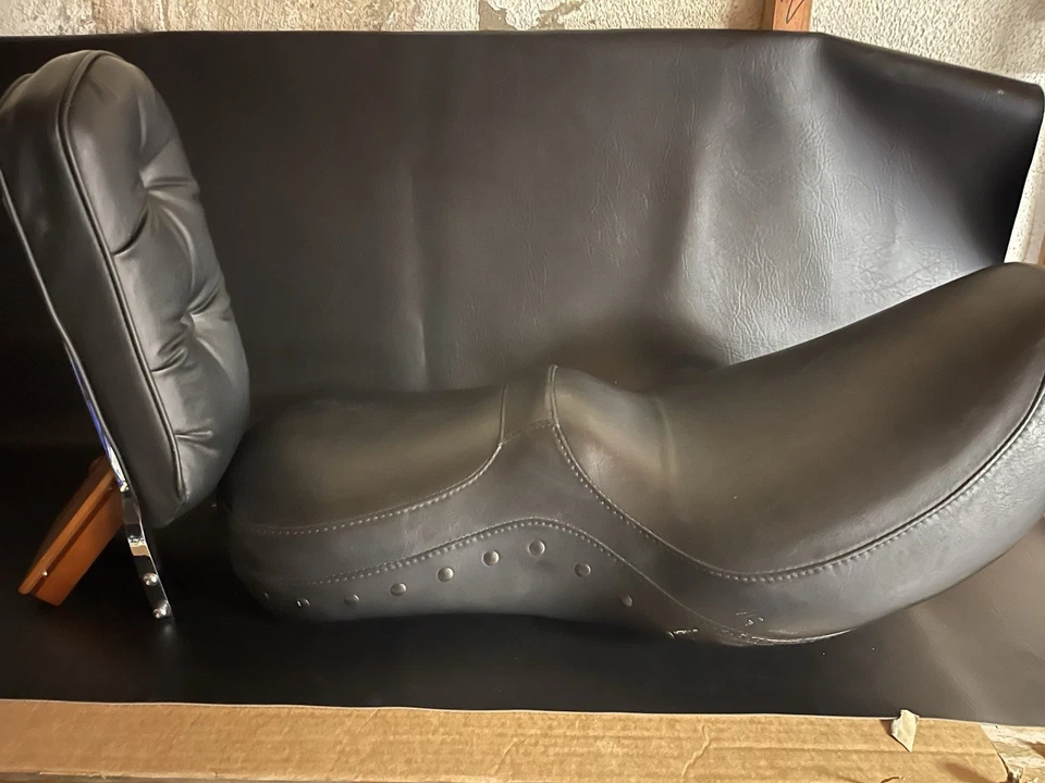 Harley Davidson Dyna Glide Convertible Vintage Asiento Original con Respaldo 1995 Foto 3 de 3