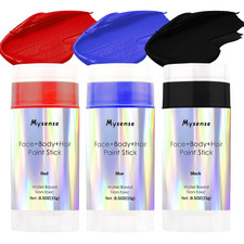 Face Body Hair Paint Stick Set,Water Based Washable Temporary Hair Color,Non-Tox