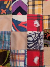 Vintage Lap Baby Quilt Handmade - 60s 1960s 70s 1970s Midcentury retro