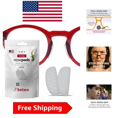 Gecko Grip 1mm Nose Pads   15 Clear Pairs for Non-Slip Eyewear Stability