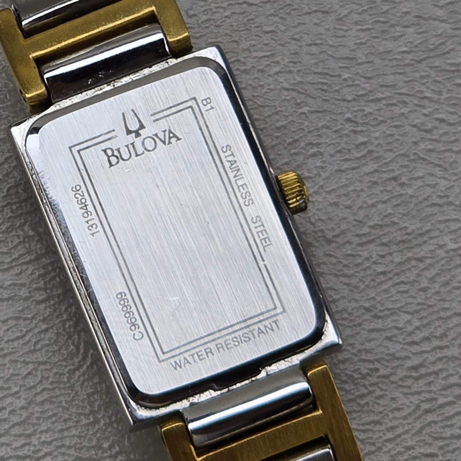Bulova Quartz Watch Rectangular Two Tone Stainles… - image 12