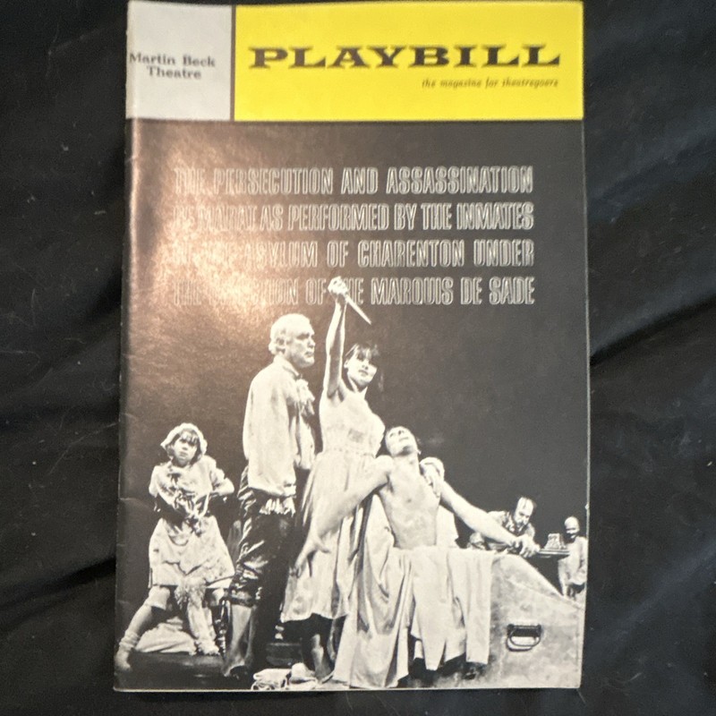 Original Theater Playbill Magazine - Martin Beck Theatre - Jean-Paul Marat
