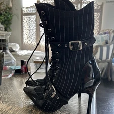 Funtasma DARING-1022 Schwarz Pinstripes Woman Boot’s