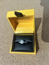 Goldsmiths 18ct White Gold 0.5 cttw Halo Engagement Ring RRP £2500