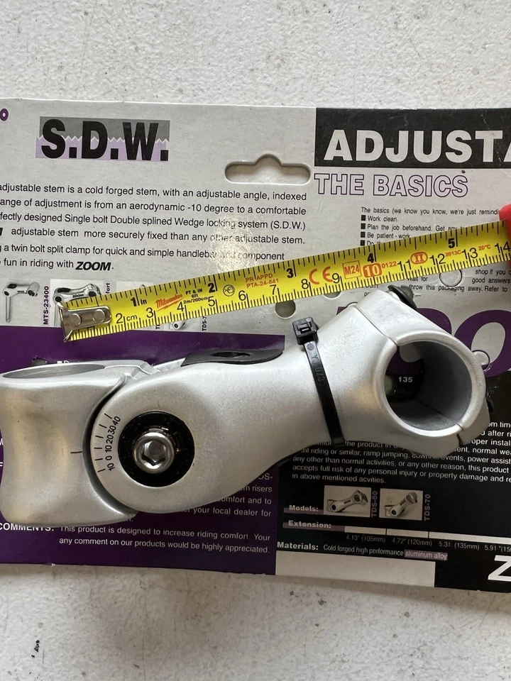 ZOOM S.D.W Adjustable STEM 1 1/8" threadless 25.4 100mm 0-50° - Image 4 of 4