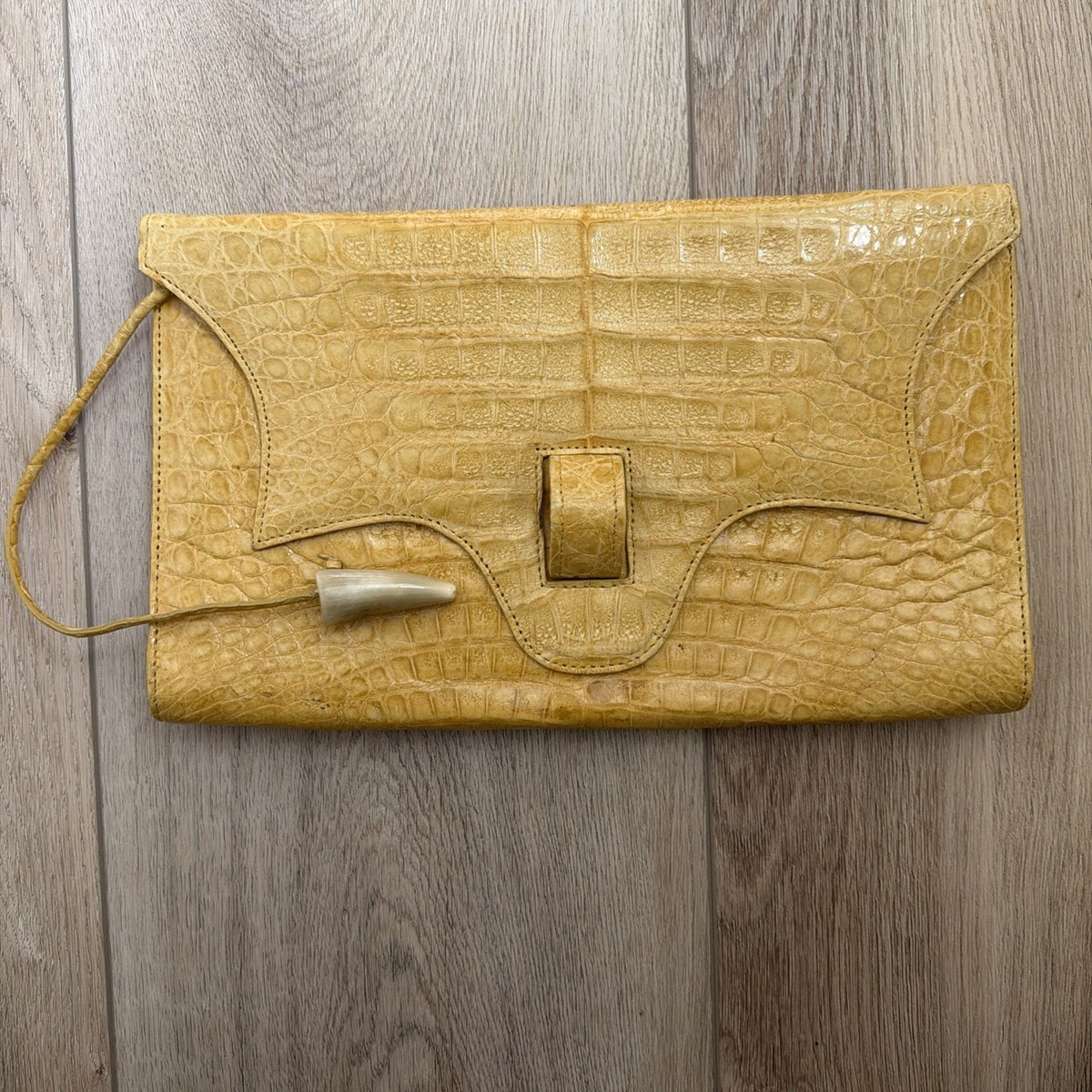 Vintage Adriana Castro Crocodile Clutch Purse handbag bag View 3