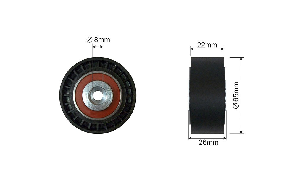 Fits NTY RNK-ME-044 V-RIBBED BELT PULLEY IDLER  ⭐UK Stock⭐