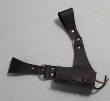 Universal Leather Sword Frog – Adjustable Lacing for Proper Fit