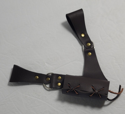 Universal Leather Sword Frog   Adjustable Lacing for Proper Fit