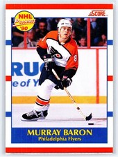1990 Score Canadian #399 Murray Baron  Hockey Philadelphia Flyers Rookie