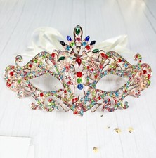 Masquerade Ball Party Gold Mask, Venetian Rainbow Eye Masks, LGBTQ Parade, Prom