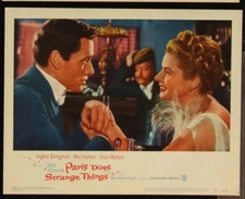PARIS DOES STRANGE THINGS LOBBY CARD MOVIE POSTER 1957 INGRID BERGMAN MEL FERRER