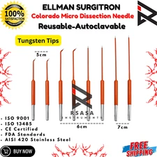 Ellman Surgitron Colorado Micro Dissection Needles 8 Pcs Tungsten Tips New CE