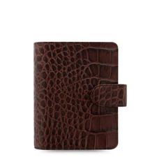 NEW Filofax Pocket Classic Croc Organiser Planner Diary Chestnut Leather-026014