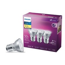 6W PAR16 Medium Base Soft White Dimmable LED Light Bulbs - 3 Pack