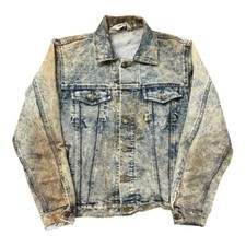Vintage 70s Windbreaker Denim Jacket Blue Patina Trucker Cotton Poly Blend Levis