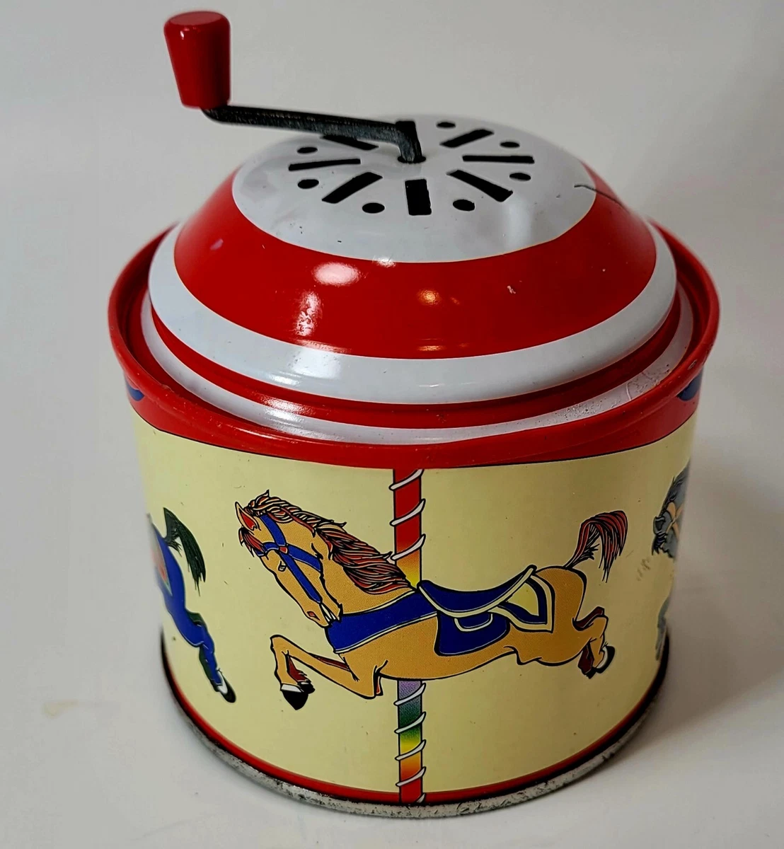 Tin Winding Musical Toy Noise Maker Music Box Carousel eBay