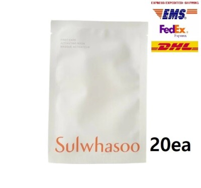 20EA Sulwhasoo First Care Activating Face Mask Packs Sheet Moisture EXPRESS SHIP