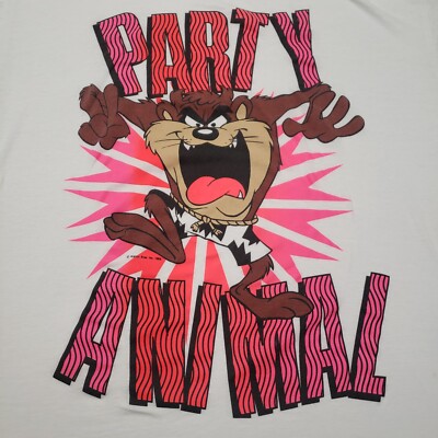 Vintage Taz Warner Bros Artex Shirt Mens One Size Made In USA Single Stitch