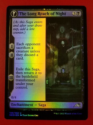 1x The Long Reach of Night | FOIL | Kamigawa Neon Dynasty | MTG Magic Cards
