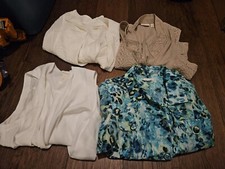 4 Chico's Crochet Vest 2 Women's Large Sleeveless And Sleeved Used Condition