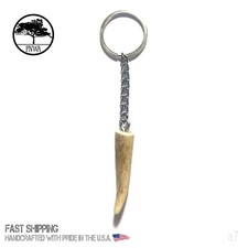 Deer Antler Tip Keychain New 1pc
