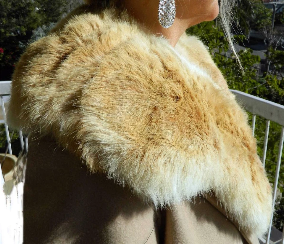 VINTAGE Couture 1930s-40s Original Nostalgia Retro Glam High Society Fur Collar - Image 3 of 4