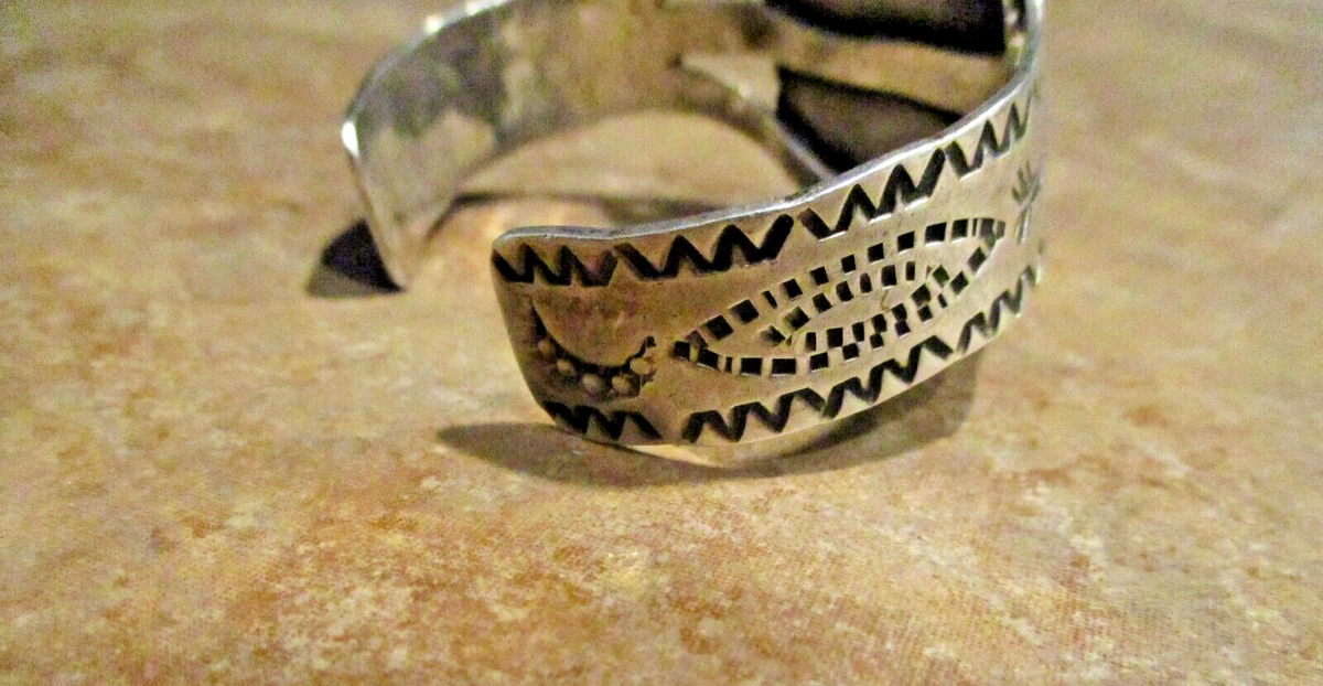 SUBSTANTIAL OLD 1940's / 50's Navajo Sterling Silver Turquoise