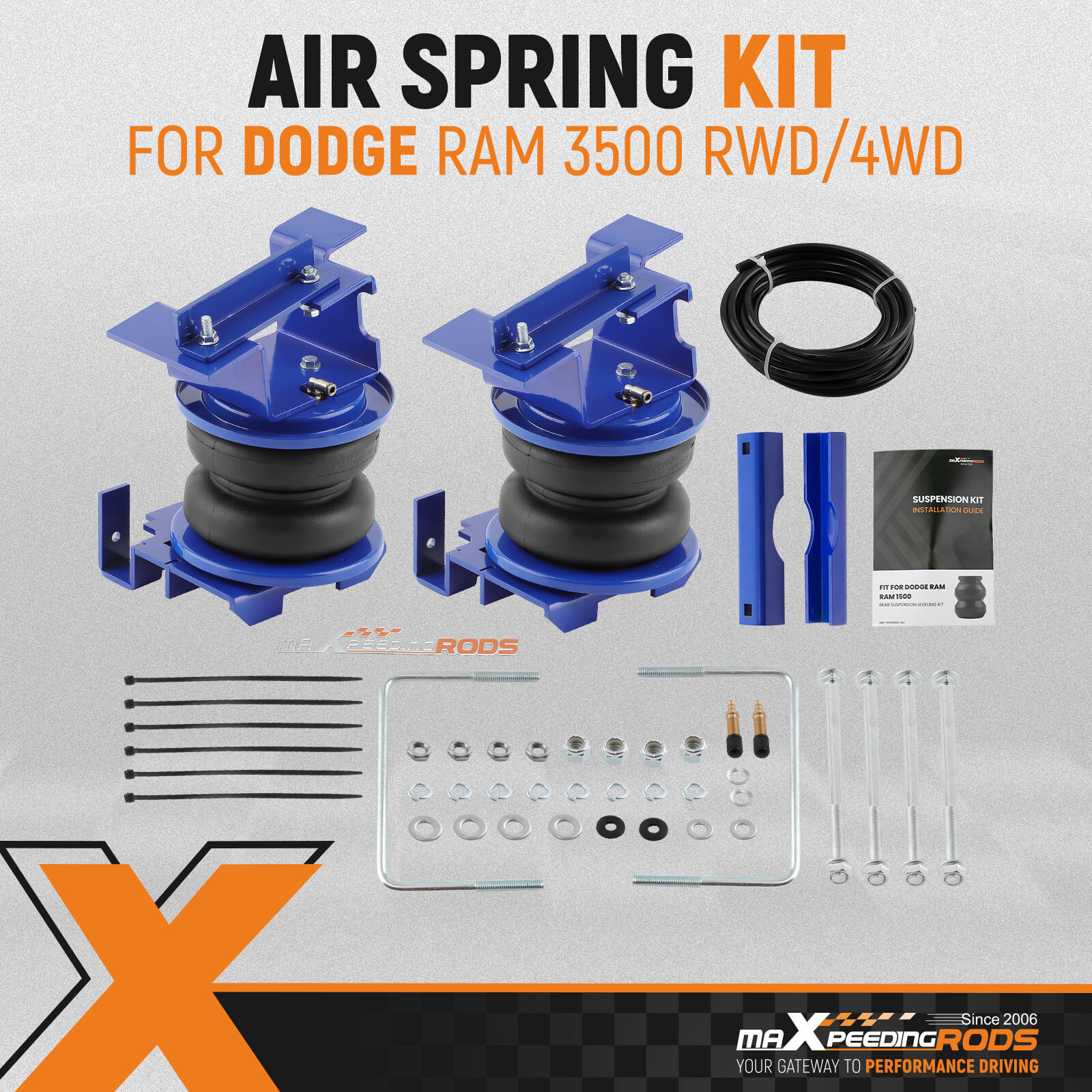 Air Suspension Spring Kit Rear fit For Dodge Ram 3500 RWD 4WD 2019-2024