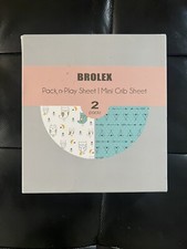 Stretchy Pack N Play Playard Sheets 2 Pack Portable Mini Crib Sheets,Convertibl