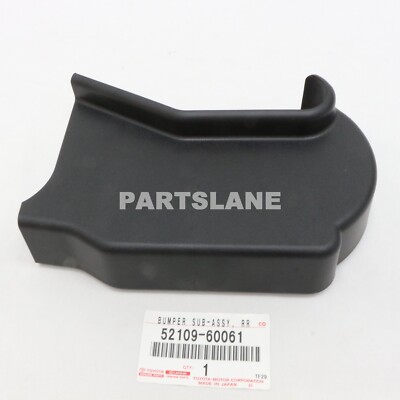 BODYBASE 基本パッケージ 52109-60061 Toyota OEM Genuine BUMPER SUB-ASSY, REAR SIDE, LH | eBay