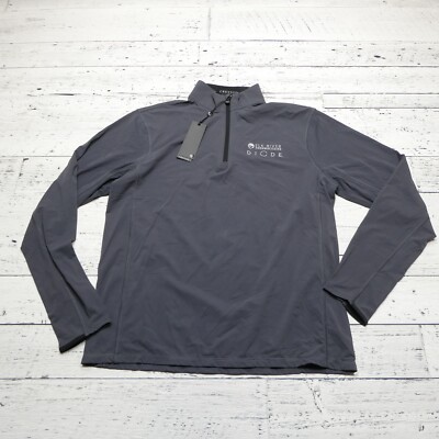 Greyson Tate Mock Neck Shirt Mens M 1/4 Zip Pullover Gray Performance Stretch