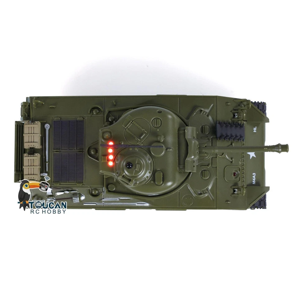 1/30 Heng Long IR RC Battle Tank Sherman M4A3 3841-01 2.4G Remote Control Tanks - Image 4 of 4