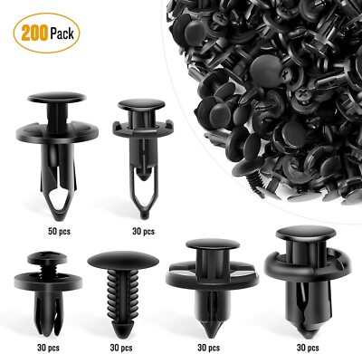 190Pcs 6 Size Car Panel Lining Clips Fastener Rivet Push Pin Rivet Trim Clips US - Foto 8