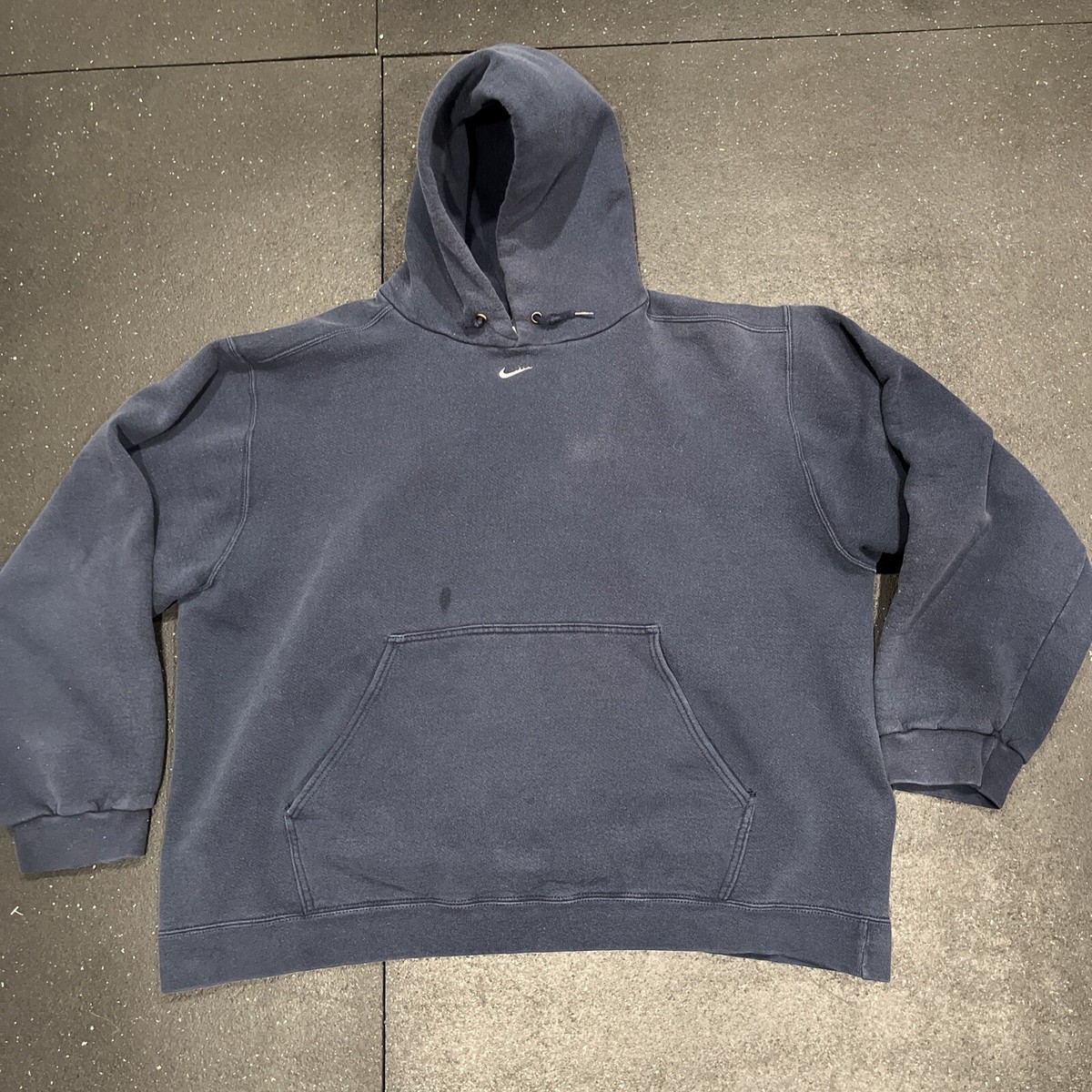 VTG 90s Nike Center Check Mini Swoosh Blue Hoodie USA Rare VTG 90s Nike Center Check Mini Swoosh Blue Hoodie USA Rare