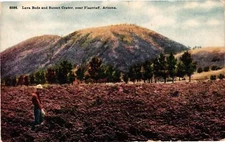 Vintage Postcard- Lava Beds and Sunset Crater, Near Flagstaff, AZ.