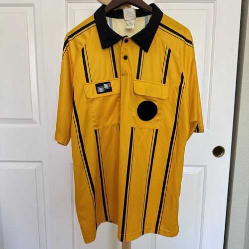 Official Sports U.S. Soccer Referee Uniform Yellow Shirt Jersey X-Large