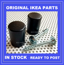 IKEA BILLY BÜCHERREGAL KNAUF & SCHRAUBE SCHWARZ NEU ORIGINALTEILE X2