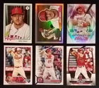 Mike Trout 6 Cards 2022-23 Topps Archives Foil Bowman Angels NR-MINT or better