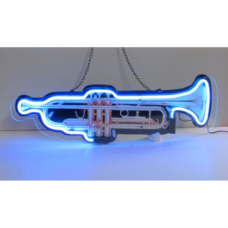 Trumpet Neon sign Jazz Music wall lamp Brass horn Musical band